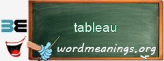 WordMeaning blackboard for tableau